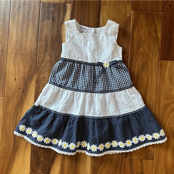 Blueberi Boulevard Other - Blueberi Boulevard Navy & White Daisy Dress size 4T